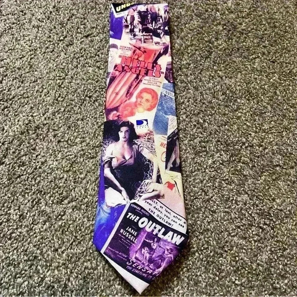 Direct Tv Other - Vintage Direct Tv Men’s Tie Classic Movies On Tie 100% Silk